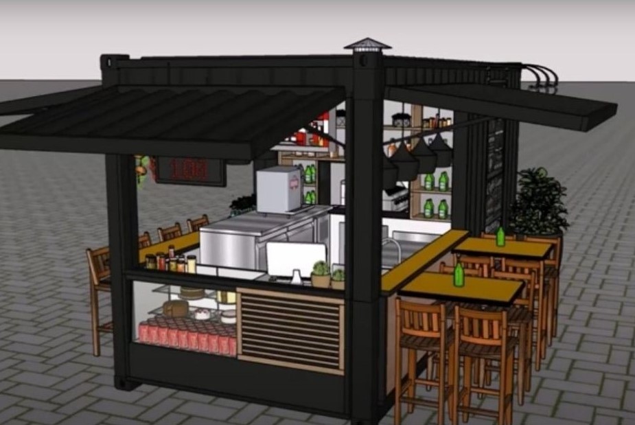 Container fast food 01 - Cửa hàng đồ ăn nhanh chuyên nghiệp di động